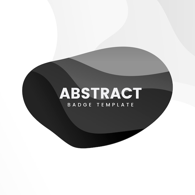 Free Vector abstract badge template in black