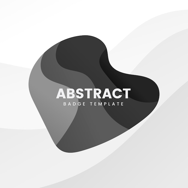 Free Vector abstract badge template in black