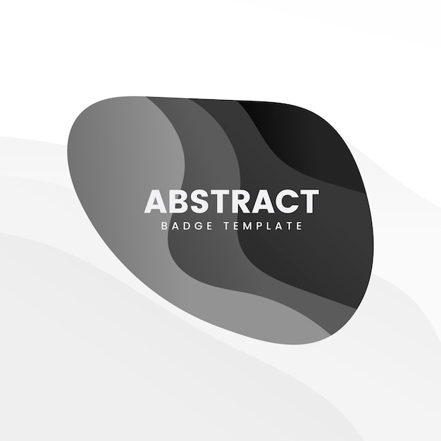 Free Vector abstract badge template in black