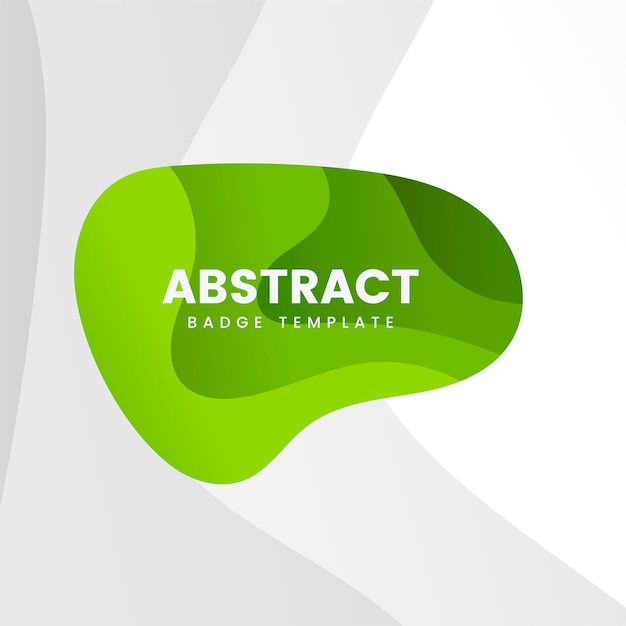 Free Vector abstract badge template in green