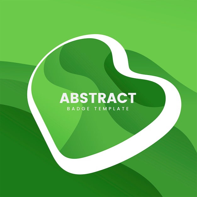 Free Vector abstract badge template in green