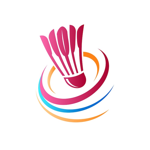 Abstract Badminton Logo