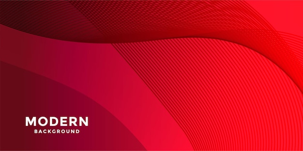 Abstract banner background with red