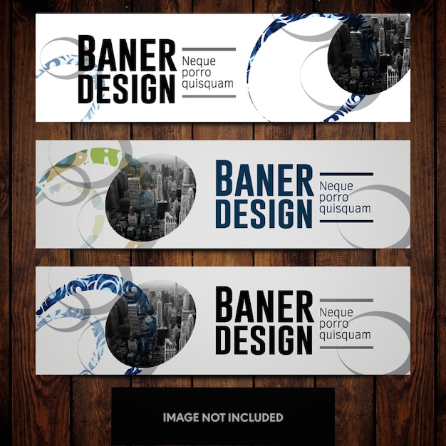 Free Vector abstract banner design templates with white and grey backgrounds