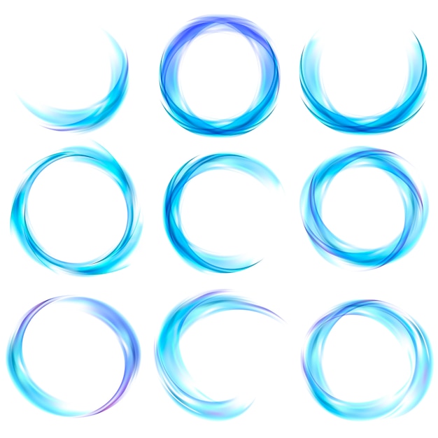 Free vector abstract banner set in blue