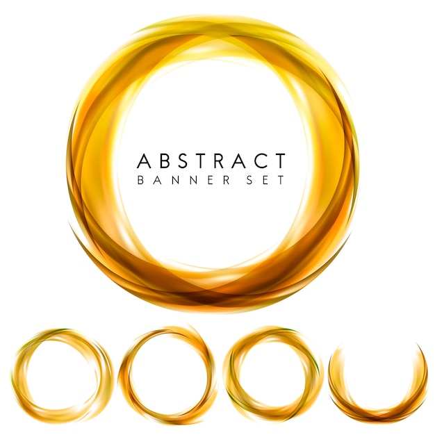 Abstract banner set in yellow