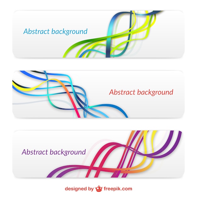 Free Vector abstract banners pack