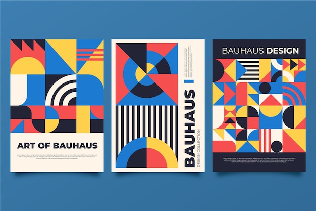 Abstract bauhaus cover set