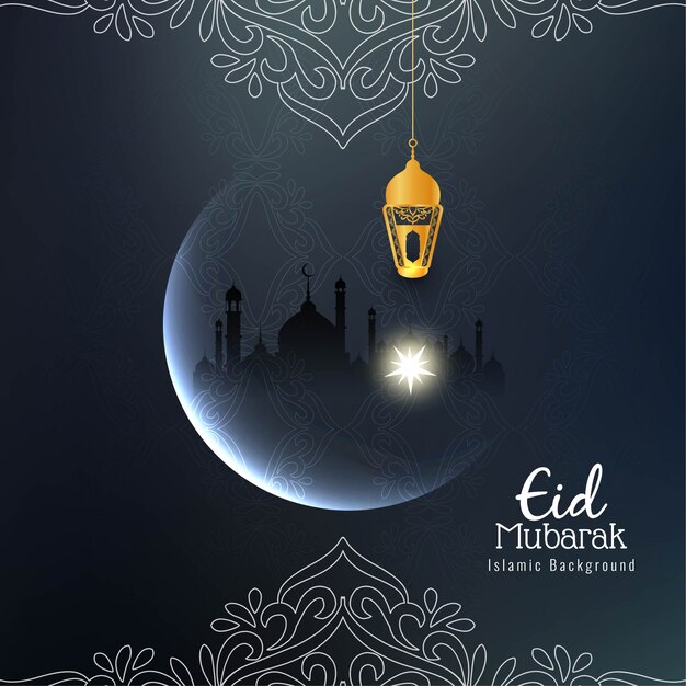 Abstract beautiful Eid Mubarak religious background