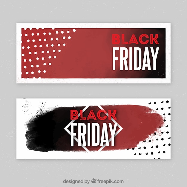 Free Vector abstract black friday banners