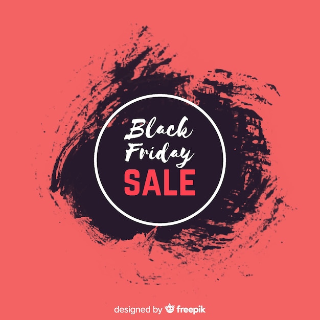 Free Vector abstract black friday sale background in black and red