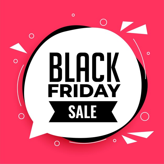 Abstract black friday sale background with speech bubble