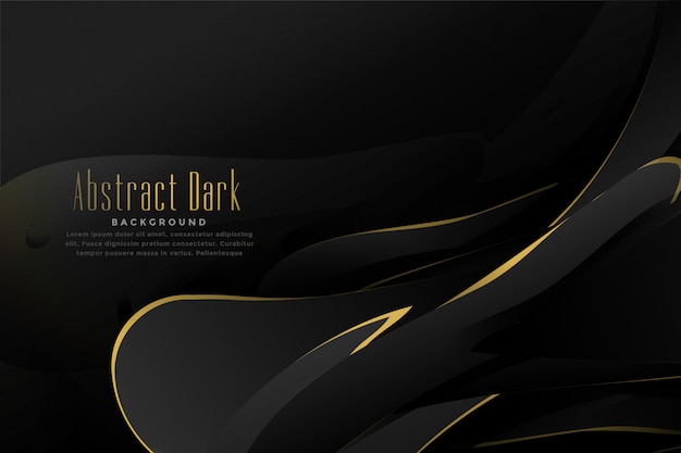 Abstract black and gold background