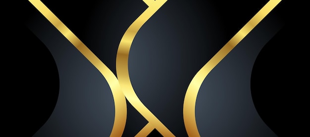 Abstract black and gold luxury background with abstracts