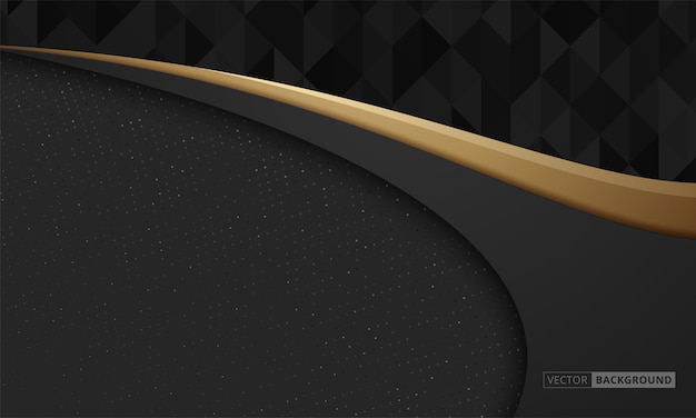 Abstract black and gold luxury background