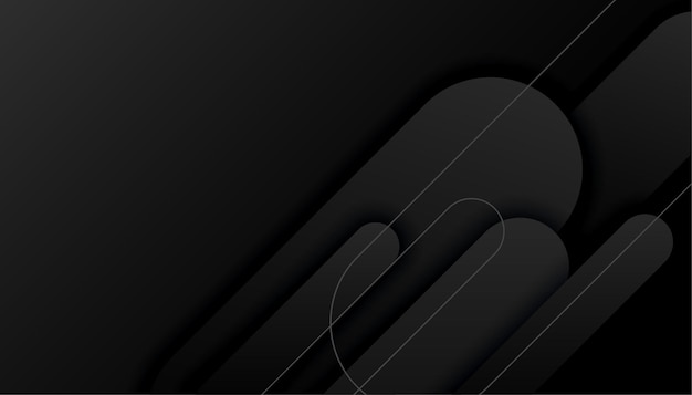 Abstract black shapes background design