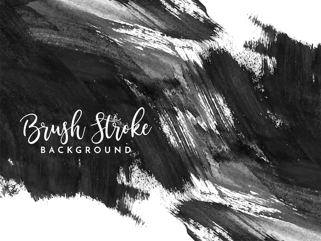 Abstract black watercolor brush stroke background