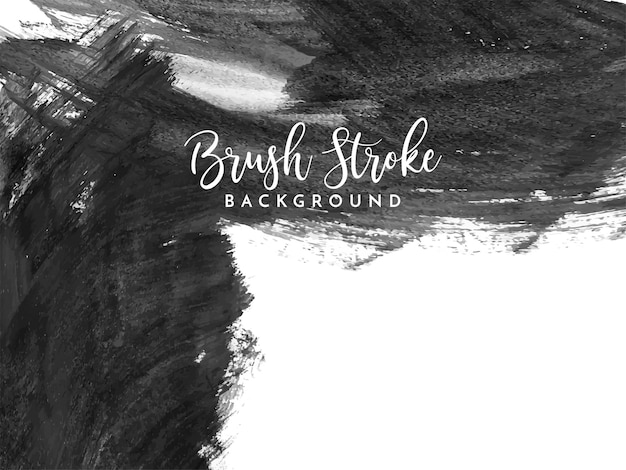 Free Vector abstract black watercolor brush stroke background