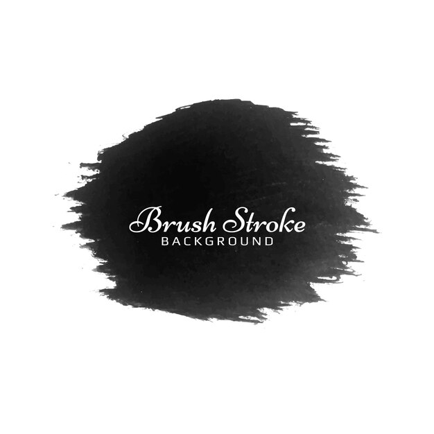 Abstract black watercolor brush stroke design design