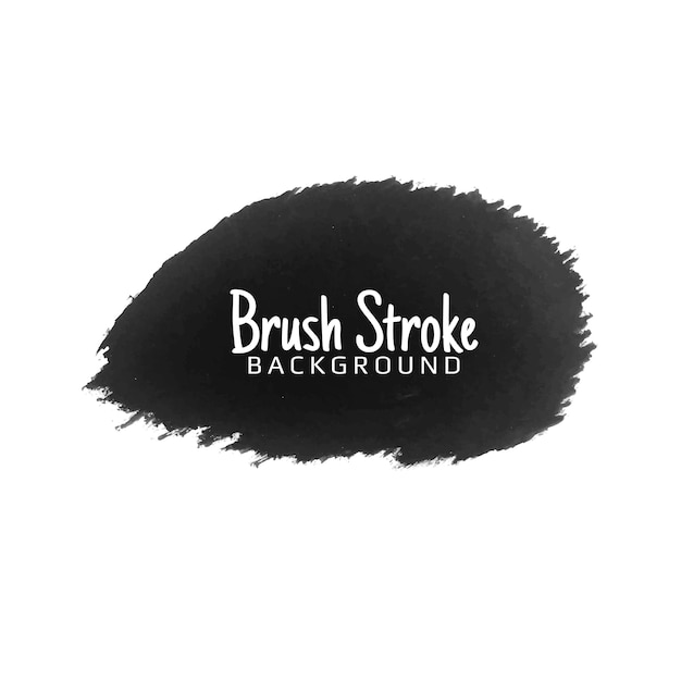 Abstract black watercolor brush stroke design design