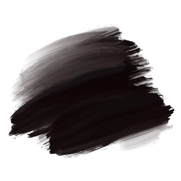 Free Vector abstract black watercolor brush stroke on white background