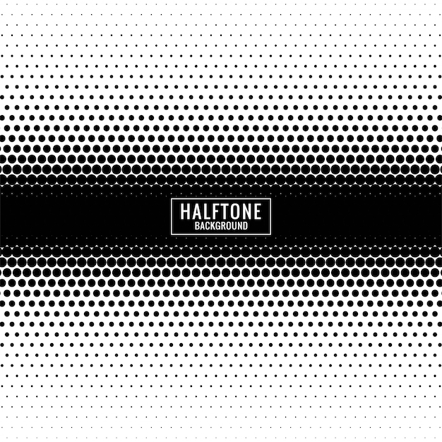 Abstract black and white halftone design