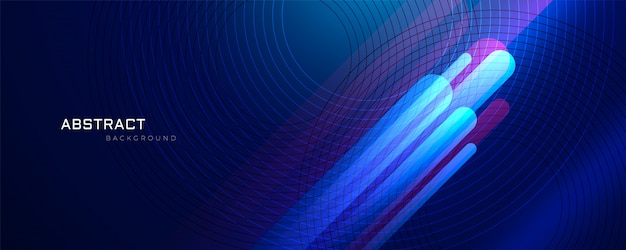 Free Vector abstract blue background with glowing lines