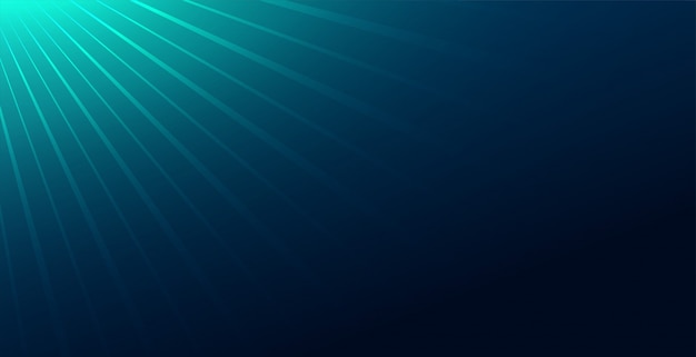 Abstract blue background with light rays falloff