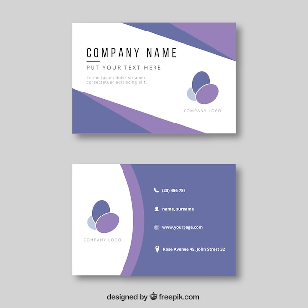 Abstract blue business card design