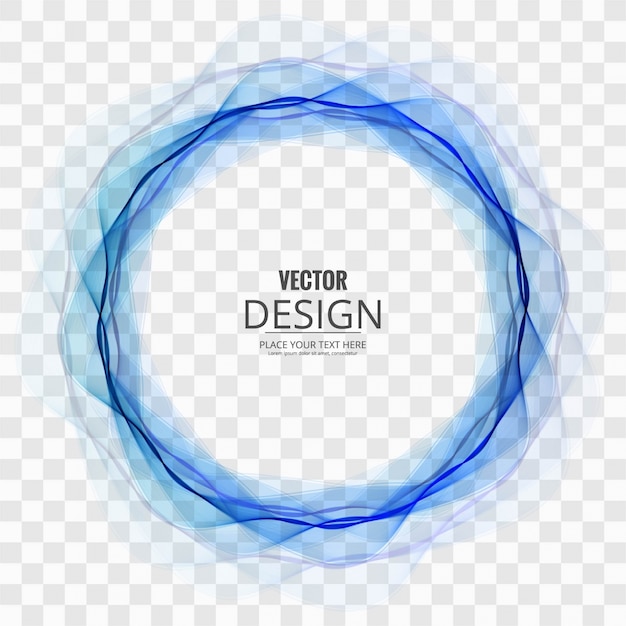 Abstract blue circle on transparent background