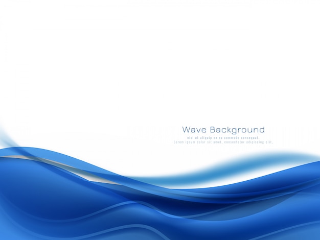 Abstract blue color wave background