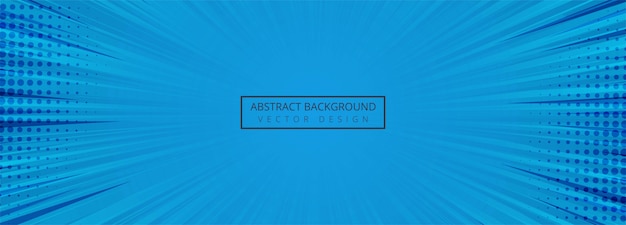 Abstract blue comic banner background