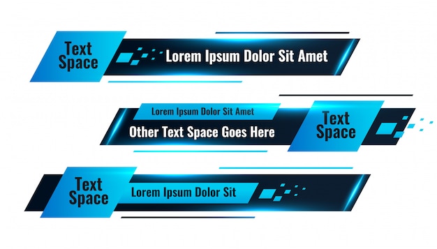 Free Vector abstract blue geometric lower third template design