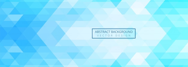 Abstract blue geometric shapes banner background