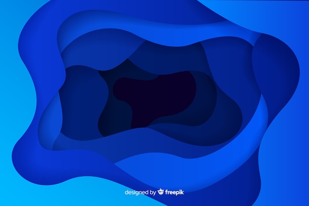 Abstract blue liquid shapes background