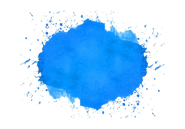 Abstract blue splash watercolor design