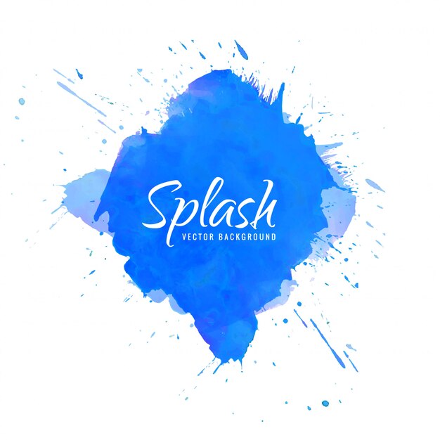 Abstract blue splash watercolor 