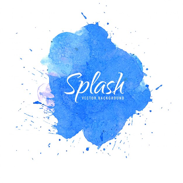 Abstract blue splash watercolor 