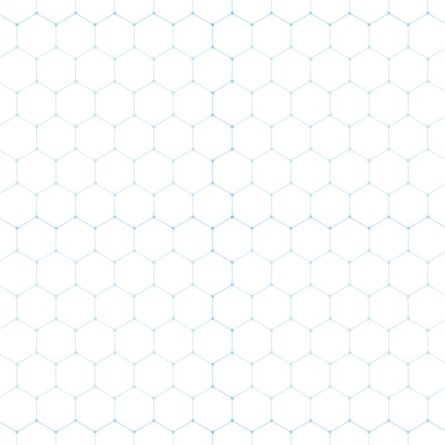 Abstract blue technology hexagon white