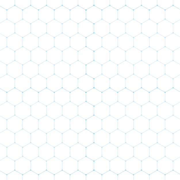 Abstract blue technology hexagon white