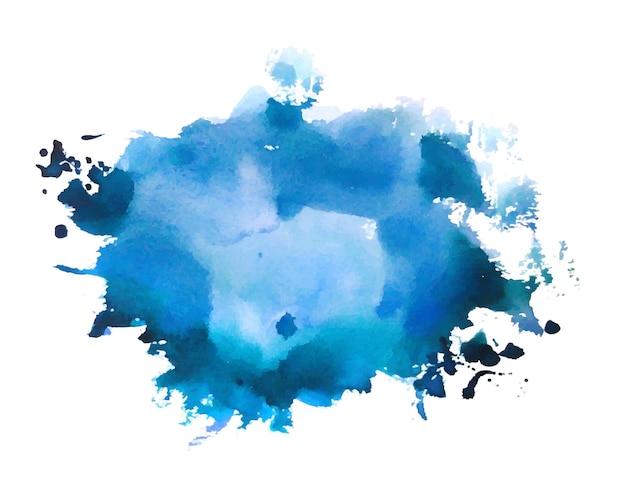 Free vector abstract blue watercolor hand painted texture background