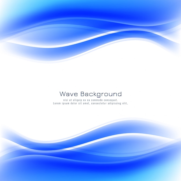 Abstract blue wave background