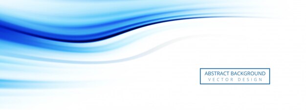 Abstract blue wave banner background