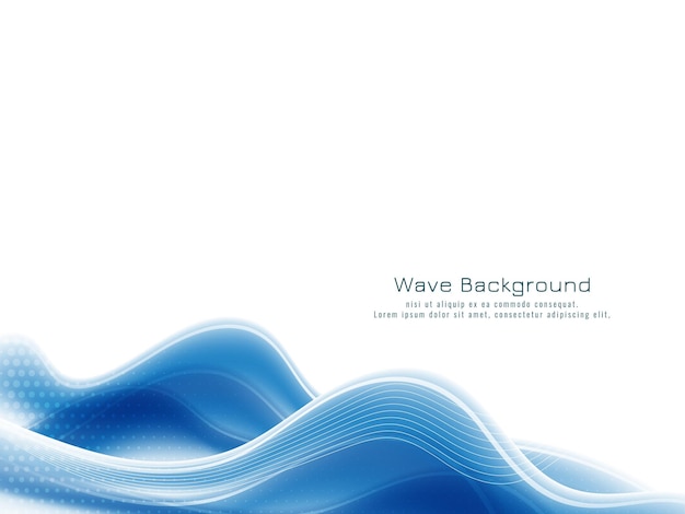 Abstract blue wave design background vector