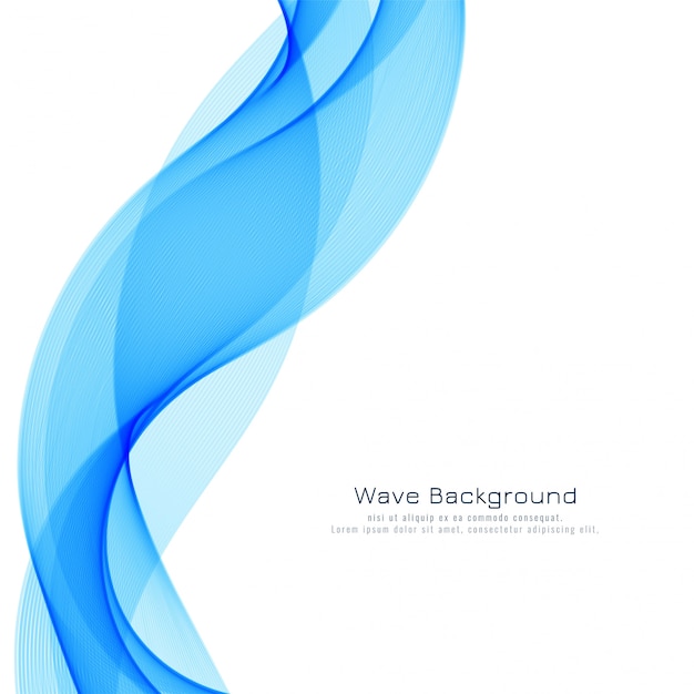 Free vector abstract blue wave modern background