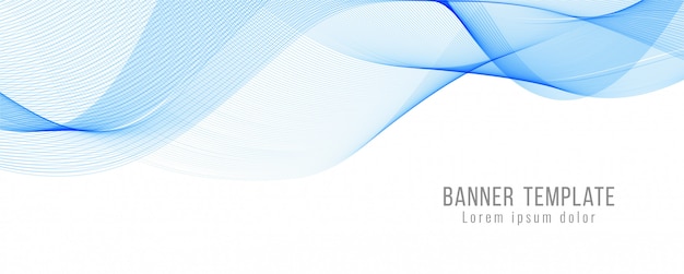 Abstract blue wave modern banner template