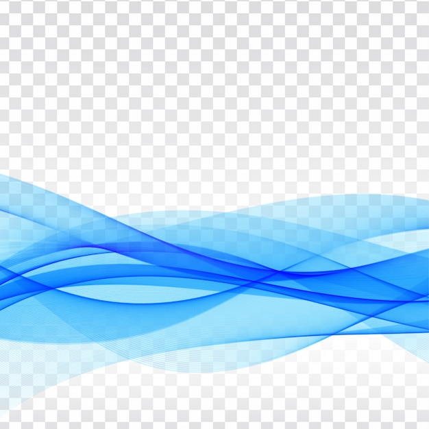 Free Vector abstract blue wave transparent background