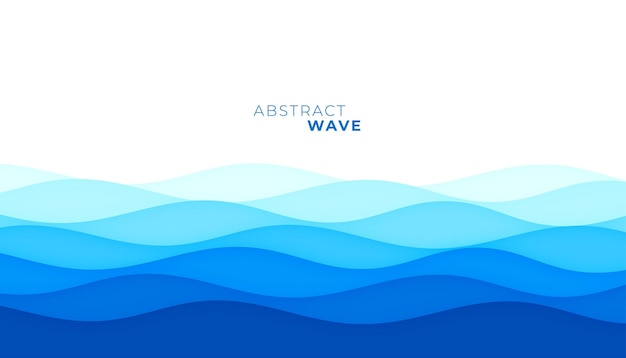 Abstract blue wave with flowing motion background in line style