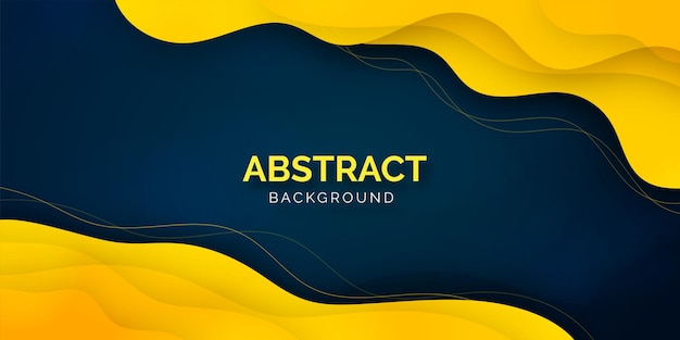 Free Vector abstract blue and yellow free vector modern style sale banner for social post layered style