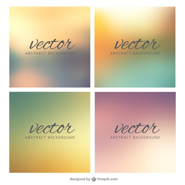 Abstract blurred backgrounds set